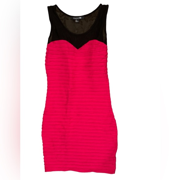 Forever 21 Dresses & Skirts - Dark Pink heart-shaped bodycon  sleeveless dress by Forever 21 size small
